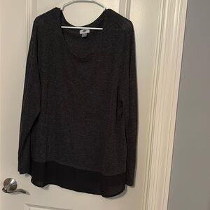 Grey long sleeve top